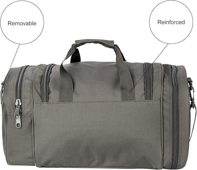 Military Tactical Outdoor Gym Bag Small Duffel Bag with Shoes Compartment for Sports Travel Camping Hunting (A-Grey)