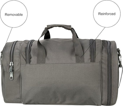 Military Tactical Outdoor Gym Bag Small Duffel Bag with Shoes Compartment for Sports Travel Camping Hunting (A-Grey)