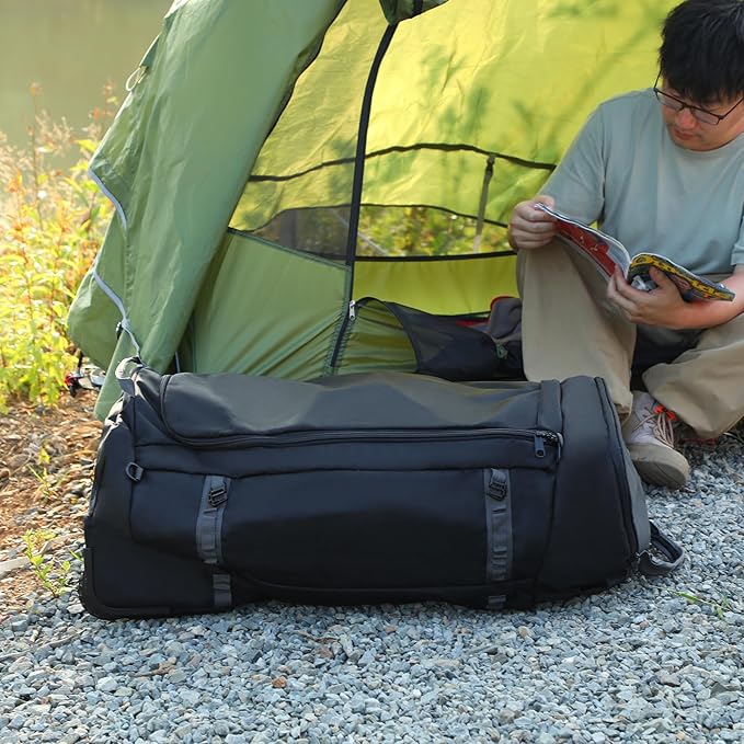 REDCAMP 85L/120L/140L Foldable Duffle Bag with Wheels, Large Travel Duffel Bag