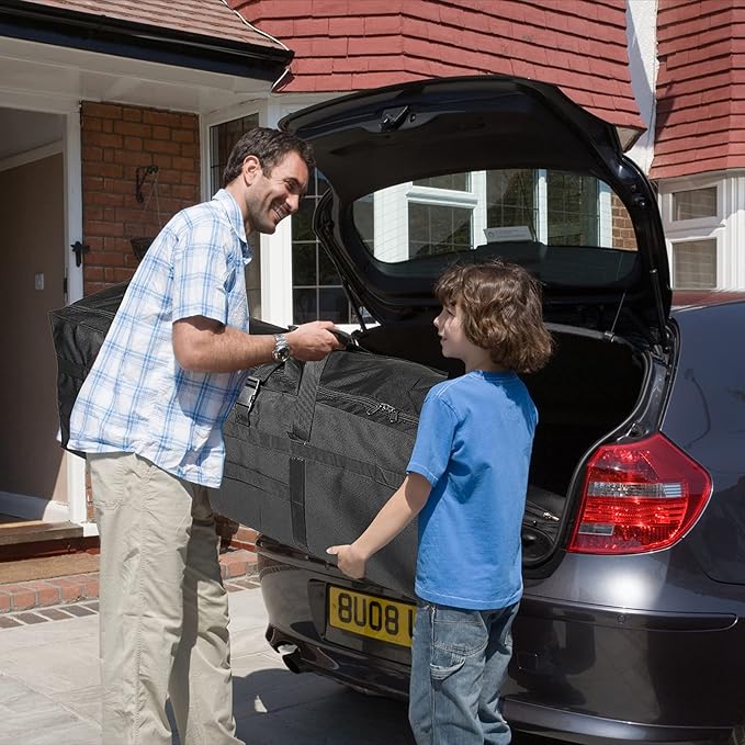 Long Travel Duffle Bag,Foldable Extra Large Duffel Bags,Carry on Travel Bag For Camping/Moving Boxes/Tent/Surfboards/Photography Equipment Storage Bag (197 Liter, Black)