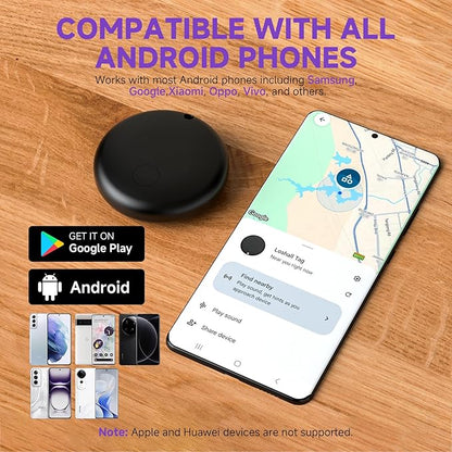 2025 Upgraded Android Air Tracker Tag Luggage Tracker Tags Bluetooth Tracker for Android Smart Tracking Tag for Google Find My Device App Item Finder for Backpack, Keys (2 Black)