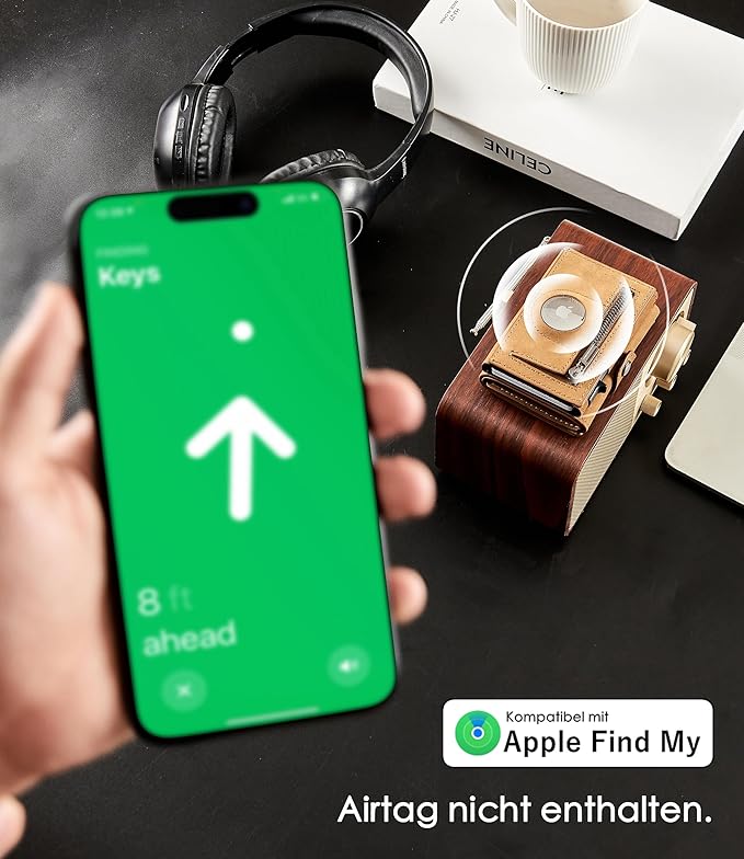 Mens Wallet Card Holder for AirTag, Leather Smart Wallet for Men, Airtag Wallet Pop Up Wallet, RFID Blocking, Slim, Minimalist, Large Capacity - 14-18 Card Capacity | ID Window | Cash Slot （Brown）