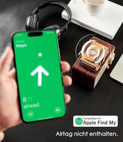 Mens Wallet Card Holder for AirTag, Leather Smart Wallet for Men, Airtag Wallet Pop Up Wallet, RFID Blocking, Slim, Minimalist, Large Capacity - 14-18 Card Capacity | ID Window | Cash Slot （Brown）