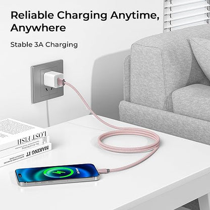 Basesailor USB Type C Charger Cable 3Pack 3.3/6.6/10FT,Charging Cord for iPhone 17 Air,Apple 16 16e 15 Pro Max,Samsung Galaxy A10E A55 A54 A53 A70 A72 A73 A42 A34 A33,S25 S24 S23 S22 Plus,Google Pixel