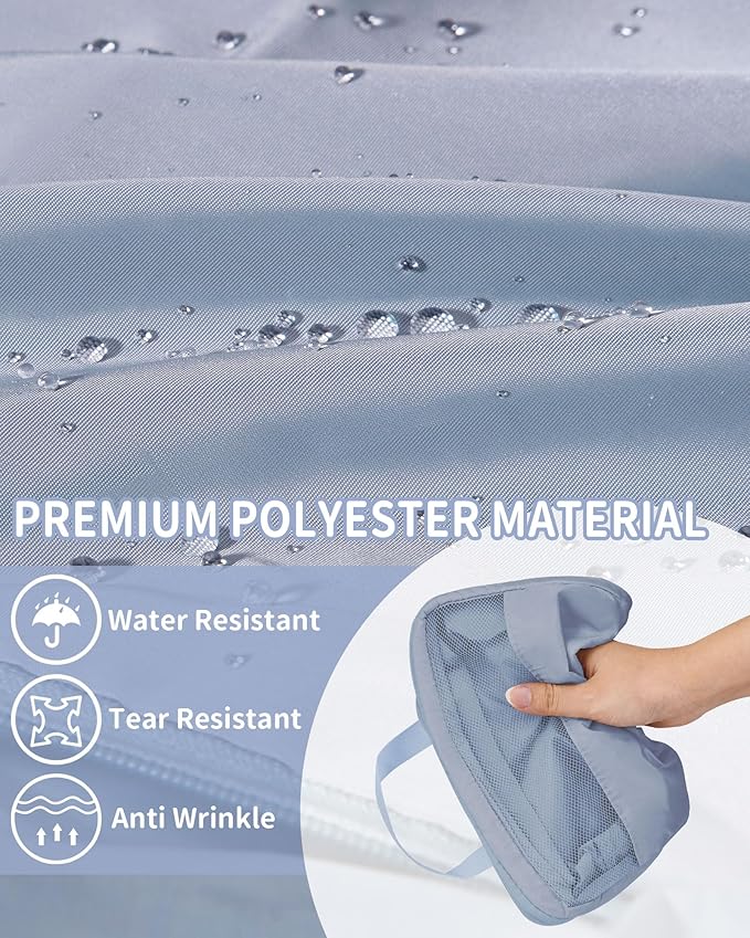 Compression Packing Cubes - 11 Set Suitcase Organizers, Expandable Luggage Bags with Blue Travel Essentials