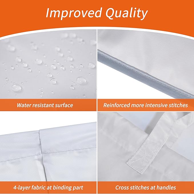 Polecasa Heavy Duty Large Laundry Bag with 130gsm Tear Resistant Fabric and Handles, Easy to Carry Durable Dirty Clothes Drawstring Bag, Perfect for College Dorm, Travel, 2 Pack 28”x36”, Silver