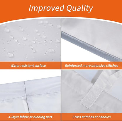 Polecasa Heavy Duty Large Laundry Bag with 130gsm Tear Resistant Fabric and Handles, Easy to Carry Durable Dirty Clothes Drawstring Bag, Perfect for College Dorm, Travel, 2 Pack 28”x36”, Silver