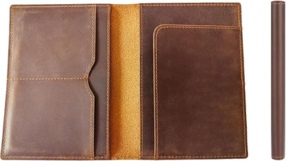 STAR VISTA Albatross Leather Travel Passport Holder, Minimalist Design, Full Grain Leather Case for Men and Women - Slim Passport Wallet, Bifold, RFID Blocking