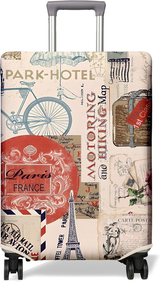 Travel Luggage Cover Suitcase Protector Fits 18-32 Inch Wheel Covers PatternedTravel Related Items Flower Luggage Protector Elastic XL