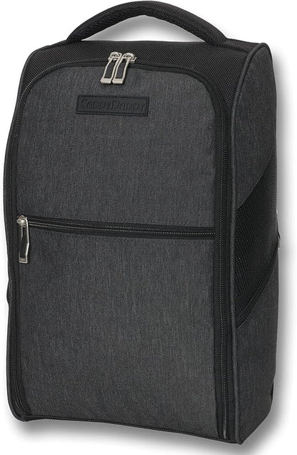 CaddyDaddy Premium Golf Shoe Bag with Ventilated Sides, Internal Shoe Divider, Zipper Closure, Nylon Material, Unisex, Fits Up to Men's Size 14