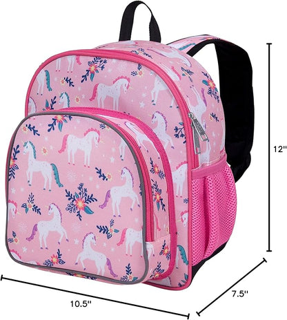 Wildkin 12-inch Kids Backpack – Padded, Adjustable, Ideal for Daycare & Travel - Magical Unicorns