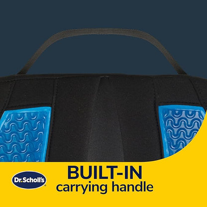 Dr. Scholl's Massaging Gel Posterior Seat Cushion for Car, Office, Home — Black