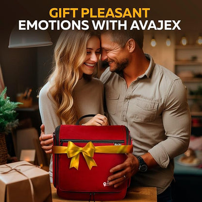 Travel Toiletry Bag for Men and Women - Large Hanging Toiletry Organizer - Waterproof Hygiene Bag with Metal XXL Swivel Hook, with Sturdy Zippers and 19 Compartments for Toiletries, Makeup, Cosmetics