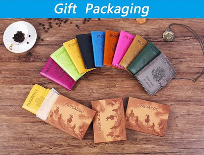 Airtag Passport Holder Cover Wallet RFID Blocking Leather Case Travel Essentials Luggage Accessories Travel Must Have(118#Pink)