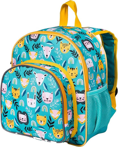 Wildkin 12-inch Kids Backpack – Padded, Adjustable, Ideal for Daycare & Travel - Party Animals
