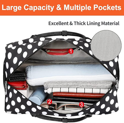 IBFUN Duffel Bag, 21'' Weekender Travel Bag with Shoe Compartment, Waterproof, Overnight Duffel Bag for Women, 3PCS