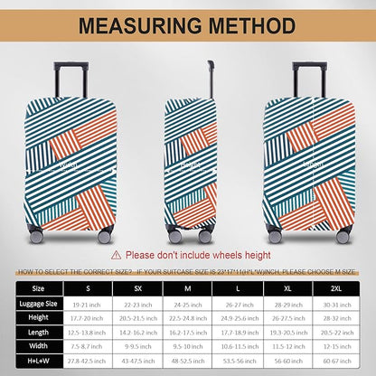 Travel Luggage Cover - Scratch-Resistant Fit 19-31 Inch Suitcase Protector, Not Included Suitcase (F-S-007, SX(22-23inch))