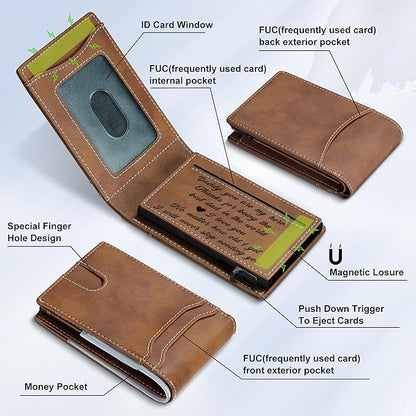 furid Gifts for Husband Him Valentines: Smart Wallet Rfid Blocking - Stocking Stuffers Gift Boxed For Boyfriend Father at Birthday Valentines Day Anniversary