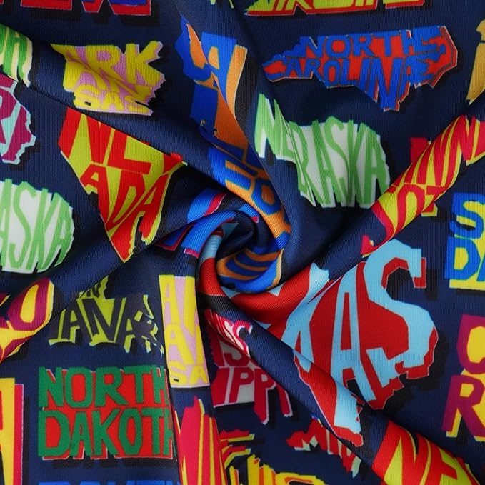 Explore Land Travel Luggage Cover Suitcase Protector Fits 27-30 Inch Case (America Map, L)