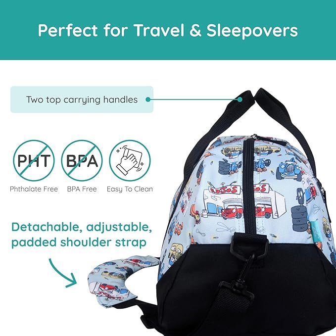 JumpOff Jo by Wildkin Overnighter Duffel Bag – Lightweight Travel Bag for Kids - Jo's Garage