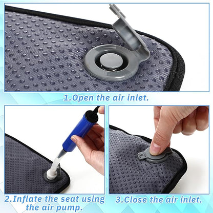 2 Packs Air Seat Cushion Inflatable Seat Cushion for Car Office Chair Wheelchair Pad Camping Mat for Pain Pressure Relief, 18"×18''