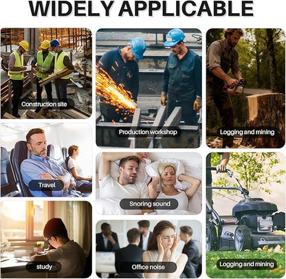 200 Pairs Foam Ear Plugs - 38dB(NRR 33dB) Noise Reduction Disposable Earplugs for Shooting, Sleeping, Work & Construction Site