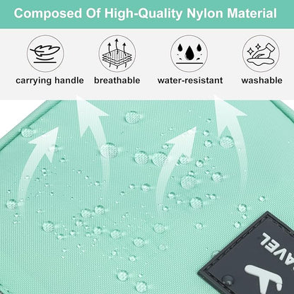 2 Layers Travel Shoe Bag, Portable Shoe Bags Hold 2 Pair Of Shoes, Water-Resistant Shoe Storage Pouch For Travel (Green, 2 Pack)