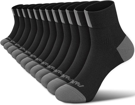 PAPLUS Ankle Compression Socks for Women 6 Pairs, Running Athletic Socks with Arch Support，Plantar Fasciitis Socks