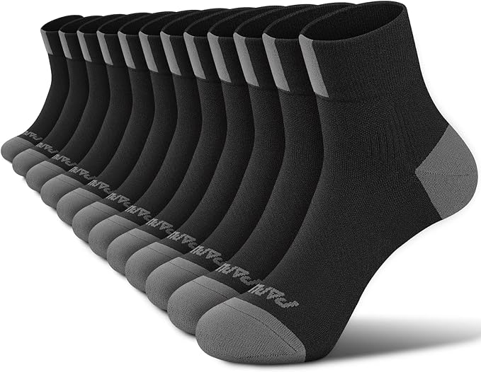 PAPLUS Ankle Compression Socks for Women 6 Pairs, Running Athletic Socks with Arch Support，Plantar Fasciitis Socks