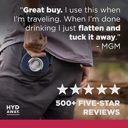 HYDAWAY 25oz Collapsible Water Bottle - BPA-Free, Leakproof, Lightweight, and Space-Saving - Perfect for Hiking, Travel, and All-Day Hydration