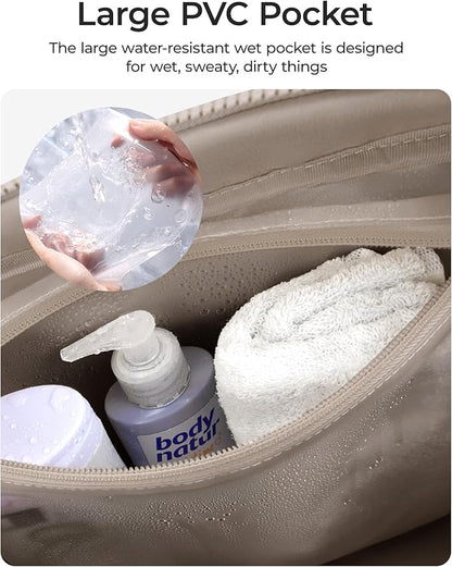 BAGSMART Gym Bag for Women, Duffle Bag for Travel with Wet Pocket, Lightweight Carry on Weekender Duffel, Water Resistant