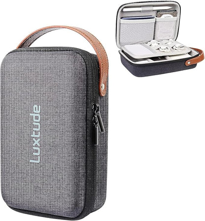 Luxtude Electronics Organizer Travel Case, Tech Organizers Travel Case, Hard Charger Organizers, Portable Cable Organizer, Travel Essentials for Charger/Mouse/Cash/Card/Pen, Tech Gifts