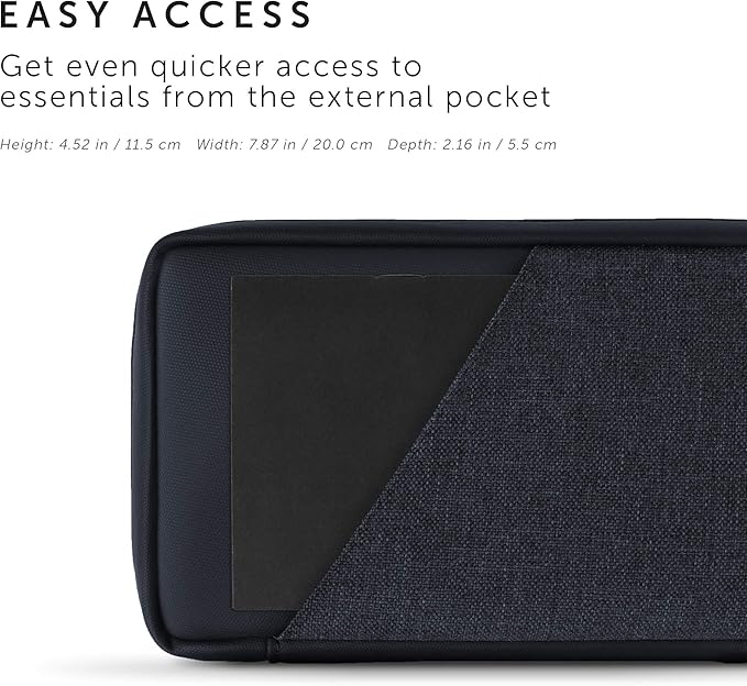 Native Union Stow Organizer – Premium Travel Tech Kit Crafted with Durable Canvas – Keep Essentials Organized with Flexible Storage & Quick-Access Pocket for Cables, Chargers, SIM Card & More (Indigo)