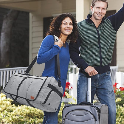 100L Travel Duffle Bag for Men, Urtala 32” Large Duffle Bag for Traveling with Shoe Compartment, Foldable Travel Duffel Bag Weekender Bag Gym Bag for Men Women Waterproof & Tear Resistant (Gray)