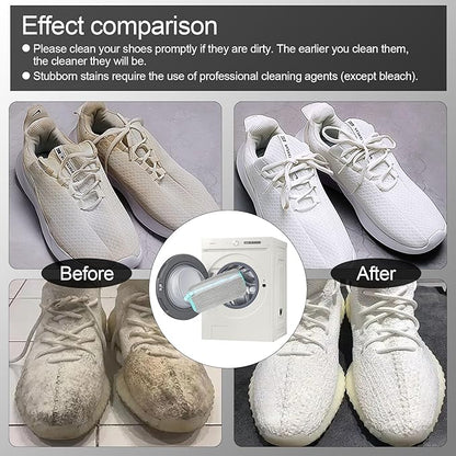 Shoe Washing Machine Bag Sole suds Magic Bag Laundry Shoes Bag (2pc Yellow)