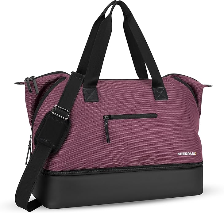 Sherpani Boston, Anti Theft Weekender Bags, Travel Duffel Bag, Carry On Tote Bag with Removable Shoe Bottom Compartment