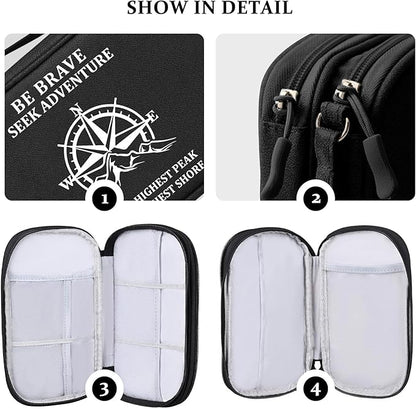 COSHAYSOO Personalized Travel Gifts for Women Men Teen Girl Boy Travelers Who Have Everything, Electronics Cord Cable Organizer Bag Traveling Vacation Cruise Airplane Gadgets Essentials, Compass