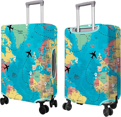 Travel Luggage Cover Suitcase Protector Fits 18-32 Inch Wheel Covers PatternedTravel Related Items Flower Luggage Protector Elastic L