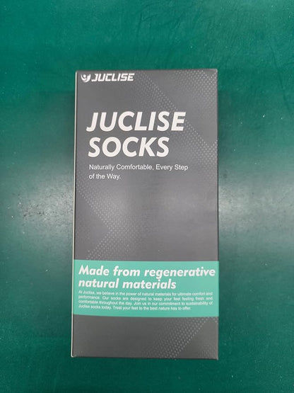 Mens Bamboo Viscose Crew Compression Running Socks Athletic Hiking Cushioned Wicking Anti-Blister Seamless