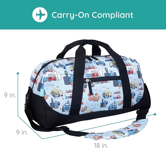 JumpOff Jo by Wildkin Overnighter Duffel Bag – Lightweight Travel Bag for Kids - Jo's Garage