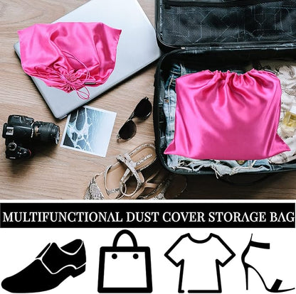 GONGKANGYUAN 6 Pack Dust Bags for Handbags – Silk Drawstring Storage Pouch, Dustproof Travel Organizer for Purses, Shoes & Boots