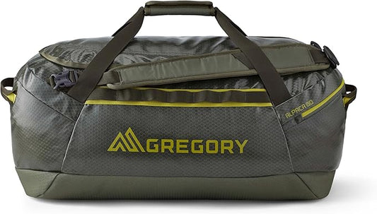 Gregory Alpaca 60L Water-Resistant Adventure Travel/Gear Organization Duffel Bag with Packing Cube Included, Fir Green