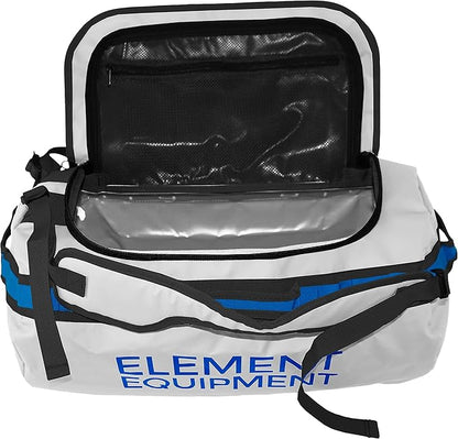 Element Equipment Trailhead Duffel Bag Shoulder Straps Waterproof Light Grey/Blue Large