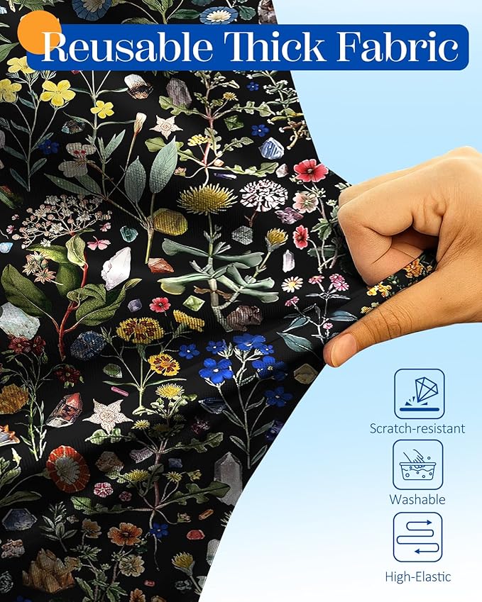 Slohif Luggage Cover for Suitcase Tsa Approved Protector - Luggage Sleeve Large Suit Case Cover Travel Stretch Baggage Case Protective Washable Fit 18-20 Inch Flower XS