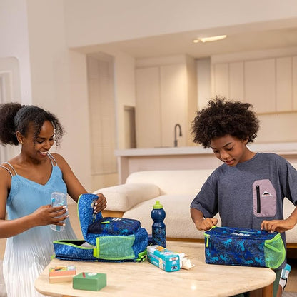 Nautica Kids Luggage - 18" Airline Approved Rolling Hardside Upright Carry-on Suitcase Set with Wheels (Submarine Journey | 5pc School Set)