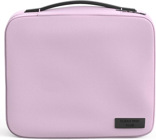 CLEAN SKIN CLUB Clean Towels XL Dedicated Travel Cosmetic Makeup Bag, Portable Large Capacity Beauty Toiletry Water Resistant Organizer Case with Dividers, Zipped Compartments