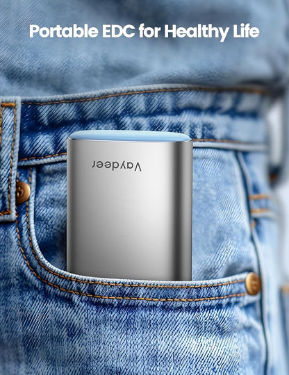 Vaydeer 7 Day Weekly Pill Organizer 2 Times a Day, Metal Am Pm Travel Pill Case, Large Capacity Twice Daily Cute Pill Box for Supplements, Pills, Vitamins and Medication (Gunmetal)