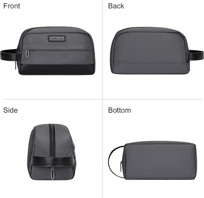 WITZMAN Toiletry Bag for Men Women Lightweight Hanging Travel Bathroom Bag Water-resistant Dopp Kit Shaving Bag Cosmetic bag （B692 Silvery Grey）