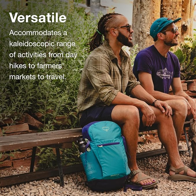 Osprey Daylite Plus Commuter Backpack - Lightweight, Everyday Pack with Laptop Sleeve and Water Bottle Pockets - Ideal for Work, School, and Travel with Storage, Tumbleweed Yellow/Tunnel Vision