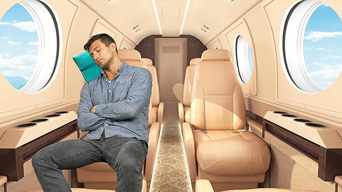 BlueHills Premium Soft Travel Blanket Pillow Airplane Blanket Packed in Soft Bag Pillowcase with Hand Luggage Belt and Backpack Clip, Compact Pack Large Warm for Any Travel (Teal Green T006)